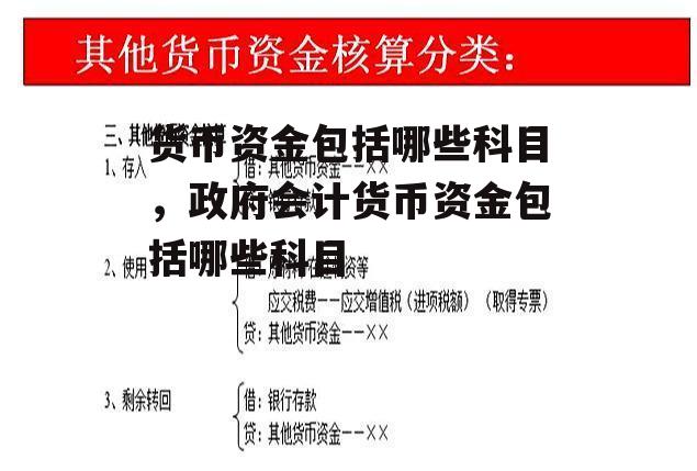 货币资金包括哪些科目，政府会计货币资金包括哪些科目