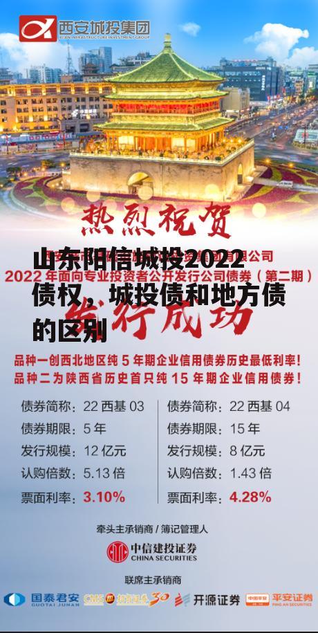 山东阳信城投2022债权，城投债和地方债的区别