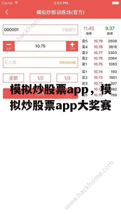 模拟炒股票app，模拟炒股票app大奖赛