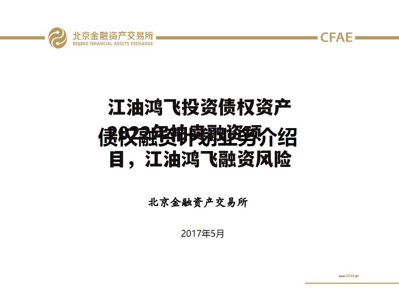 江油鸿飞投资债权资产2022年拍卖融资项目，江油鸿飞融资风险