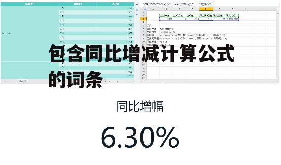 包含同比增减计算公式的词条