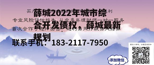 薛城2022年城市综合开发债权，薛城最新规划