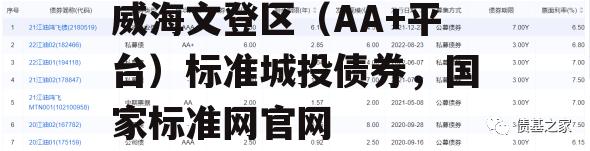 国企信托-信海42号威海文登区（AA+平台）标准城投债券，国家标准网官网