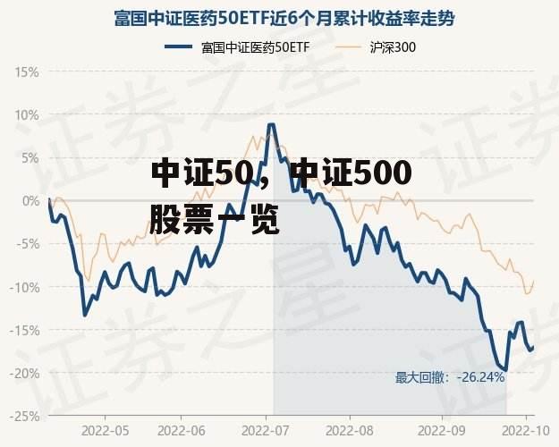 中证50，中证500股票一览