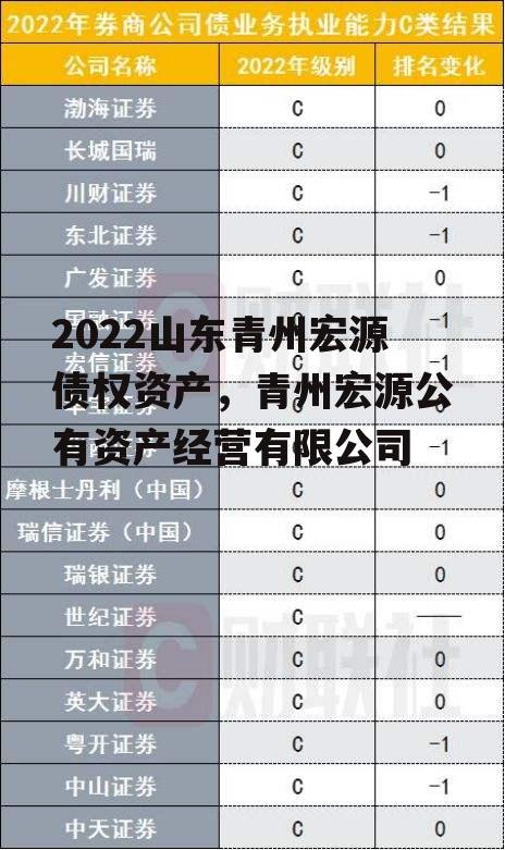 2022山东青州宏源债权资产，青州宏源公有资产经营有限公司