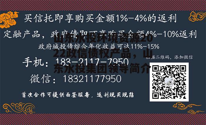 山东水投环境资源2022政信债权产品，山东水投集团领导简介