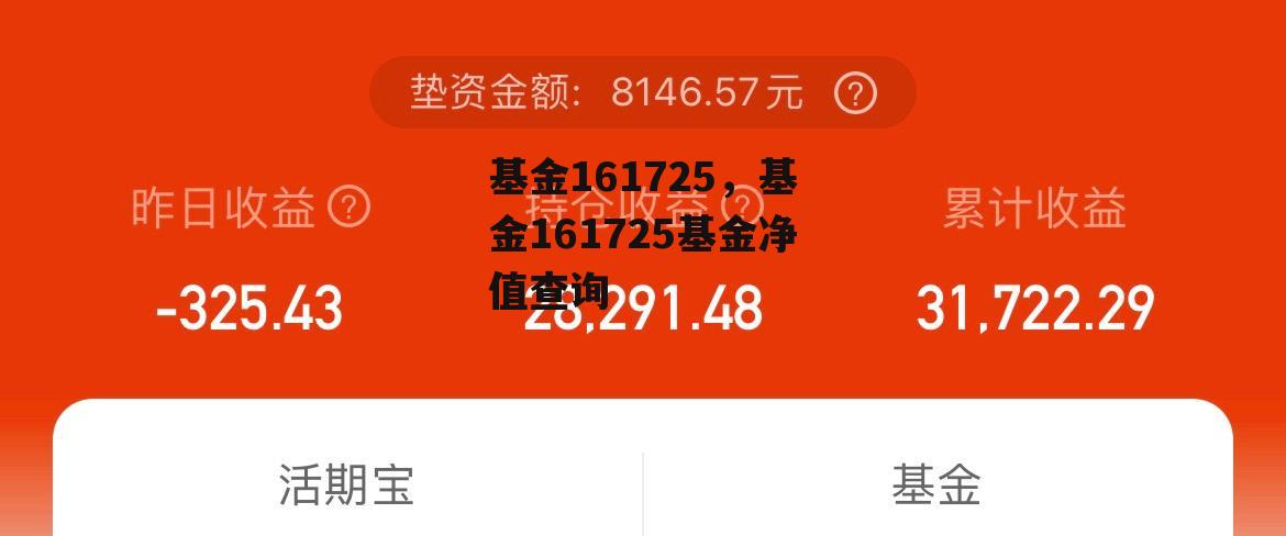 基金161725，基金161725基金净值查询