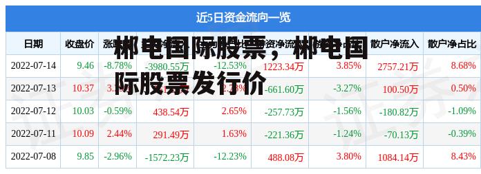 郴电国际股票，郴电国际股票发行价