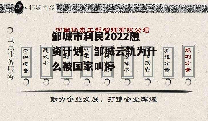 邹城市利民2022融资计划，邹城云轨为什么被国家叫停