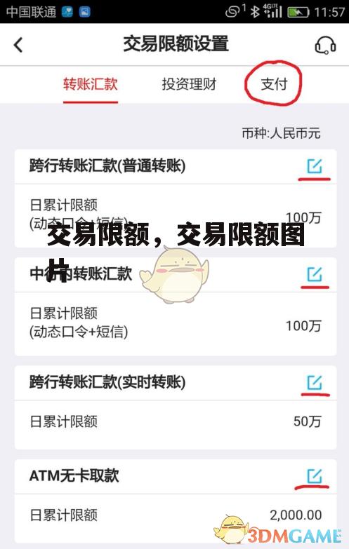 交易限额，交易限额图片