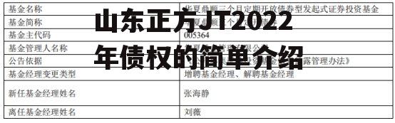 山东正方JT2022年债权的简单介绍