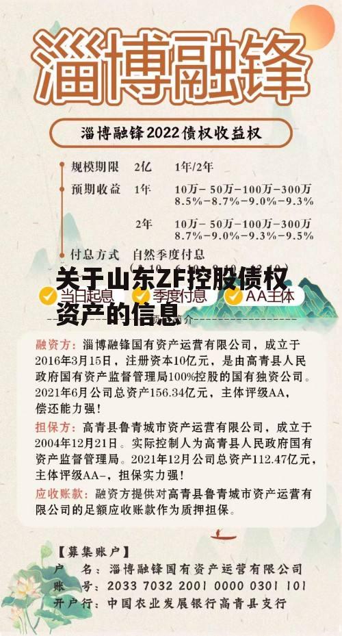 关于山东ZF控股债权资产的信息