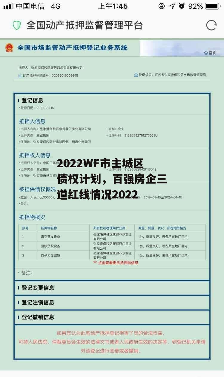 2022WF市主城区债权计划，百强房企三道红线情况2022