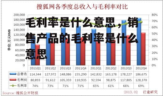 毛利率是什么意思，销售产品的毛利率是什么意思