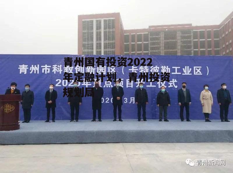 青州国有投资2022年定融计划，青州投资规划局