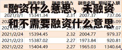 融资什么意思，未融资和不需要融资什么意思