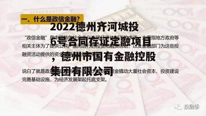 2022德州齐河城投6号合同存证定融项目，德州市国有金融控股集团有限公司