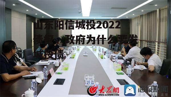 山东阳信城投2022债权，政府为什么要发城投债