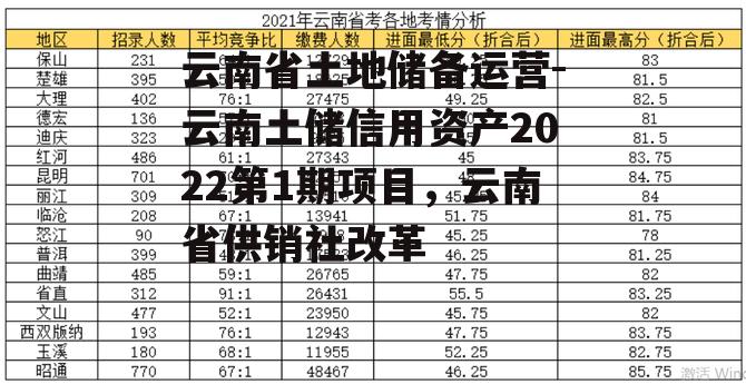 云南省土地储备运营-云南土储信用资产2022第1期项目，云南省供销社改革