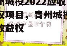 青州城投2022应收债权项目，青州城投资产收益权