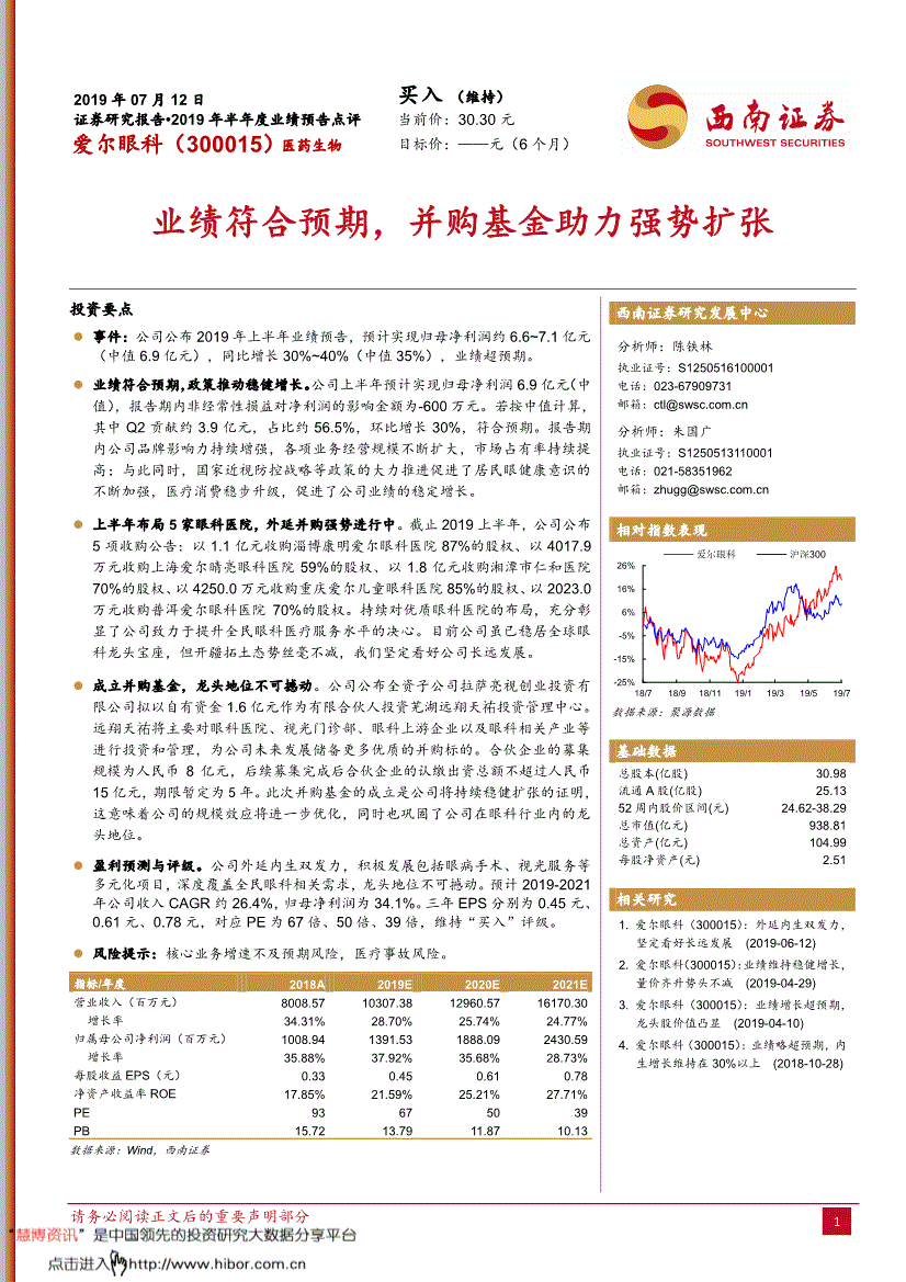 300015股票，300015股票行情查询