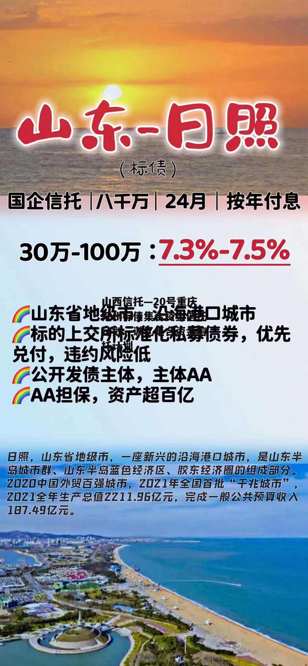 山西信托—20号重庆开州标债集合资金信托计划，诚亿集合资金信托计划