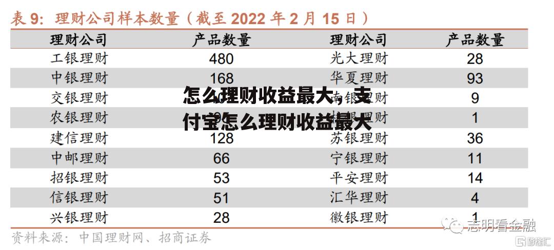 怎么理财收益最大，支付宝怎么理财收益最大