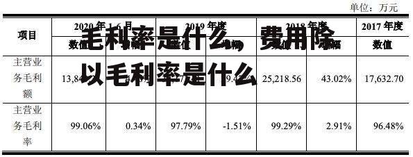 毛利率是什么，费用除以毛利率是什么