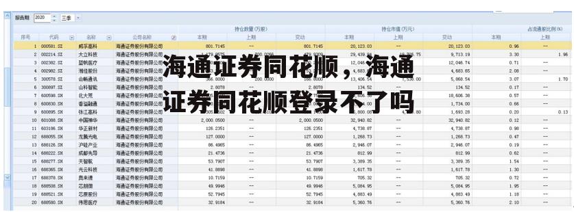 海通证券同花顺，海通证券同花顺登录不了吗