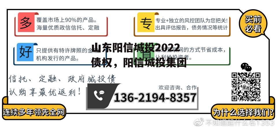 山东阳信城投2022债权，阳信城投集团