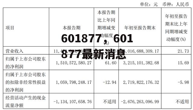 601877，601877最新消息