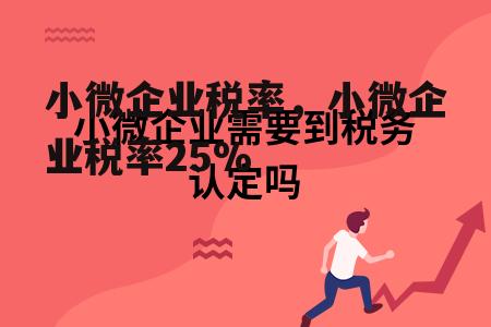 小微企业税率，小微企业税率25%