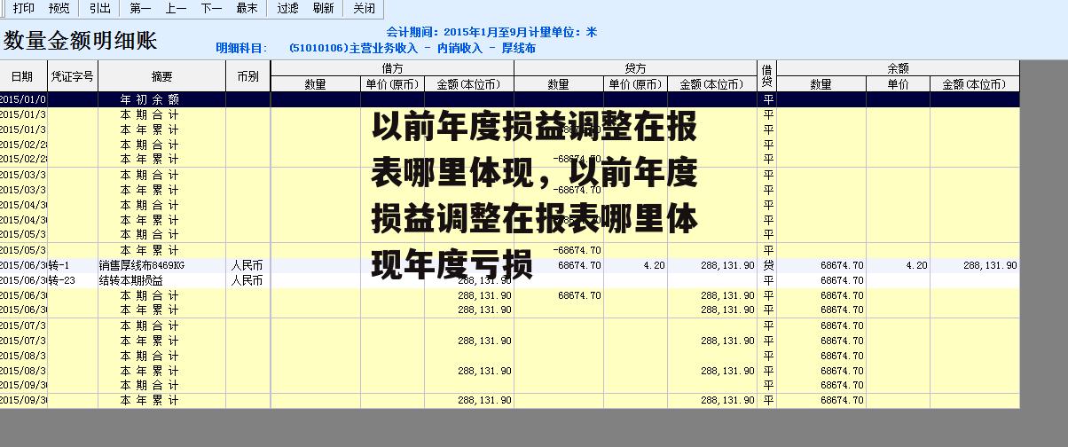 以前年度损益调整在报表哪里体现，以前年度损益调整在报表哪里体现年度亏损