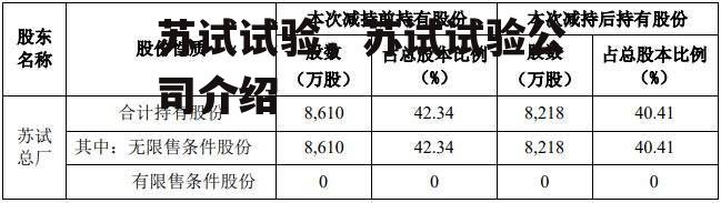 苏试试验，苏试试验公司介绍