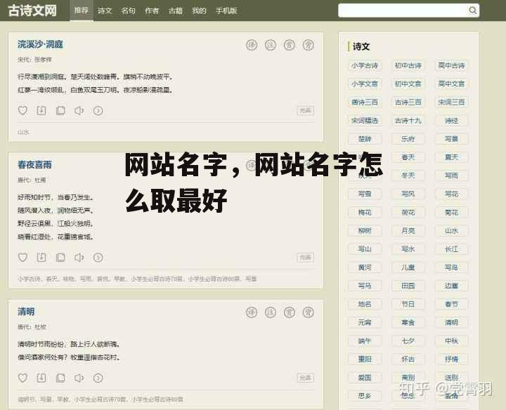 网站名字，网站名字怎么取最好