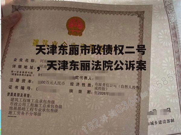 天津东丽市政债权二号，天津东丽法院公诉案