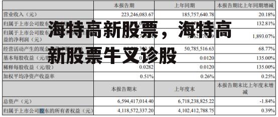 海特高新股票，海特高新股票牛叉诊股