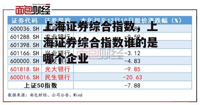 上海证券综合指数，上海证券综合指数谁的是哪个企业