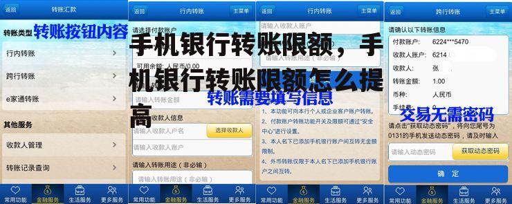 手机银行转账限额，手机银行转账限额怎么提高