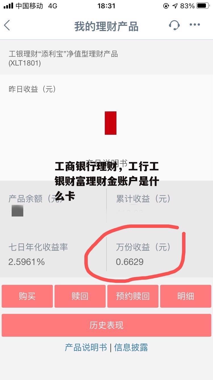 工商银行理财，工行工银财富理财金账户是什么卡