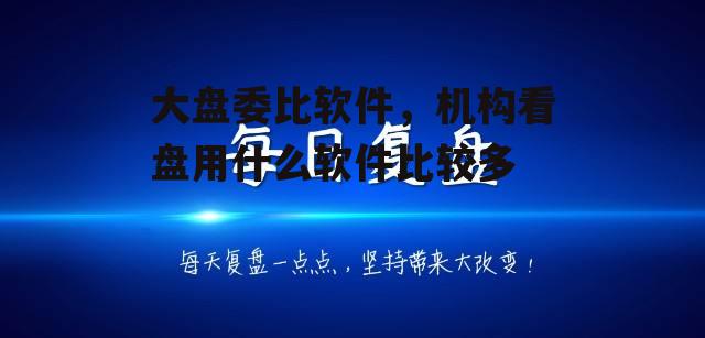 大盘委比软件，机构看盘用什么软件比较多