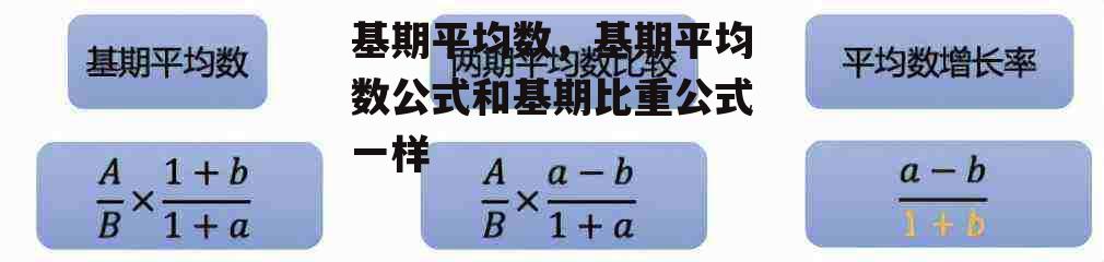 基期平均数，基期平均数公式和基期比重公式一样