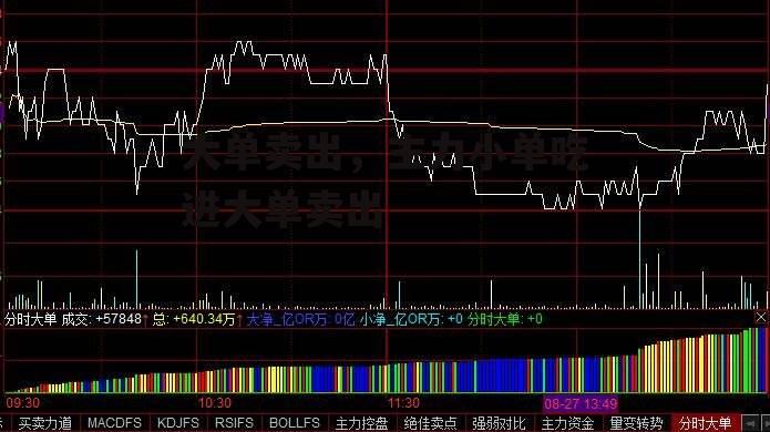 大单卖出，主力小单吃进大单卖出