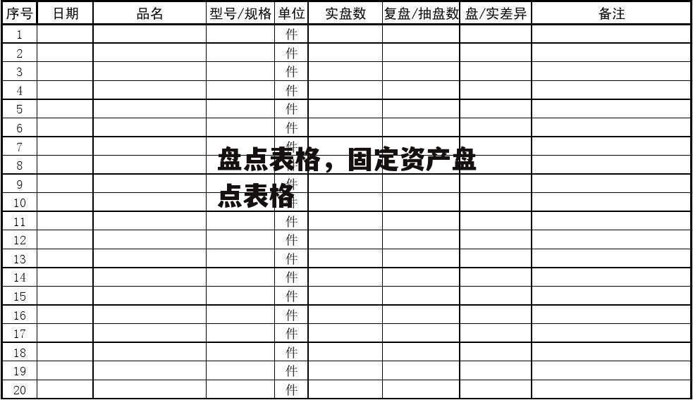 盘点表格，固定资产盘点表格