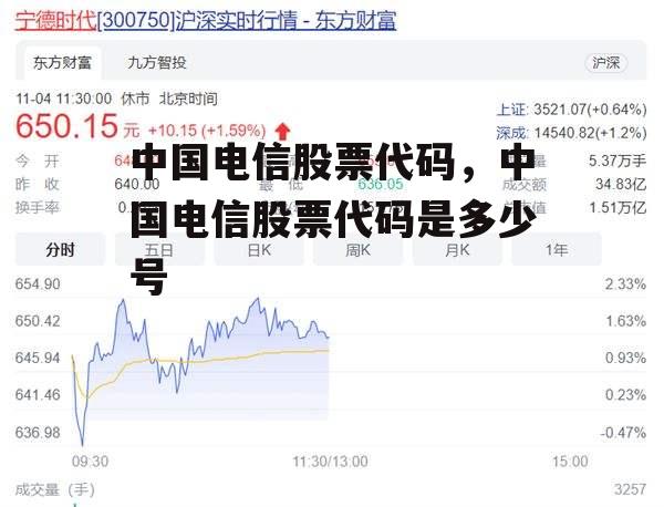 中国电信股票代码，中国电信股票代码是多少号