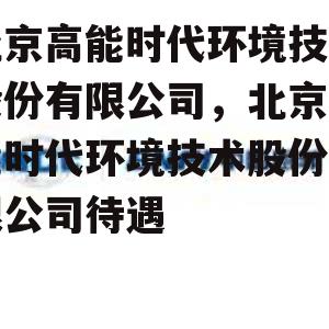 北京高能时代环境技术股份有限公司，北京高能时代环境技术股份有限公司待遇