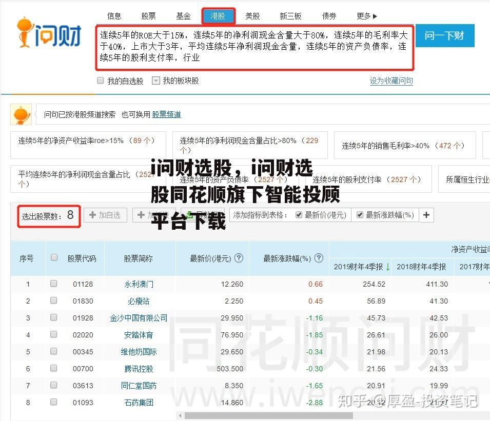 i问财选股，i问财选股同花顺旗下智能投顾平台下载