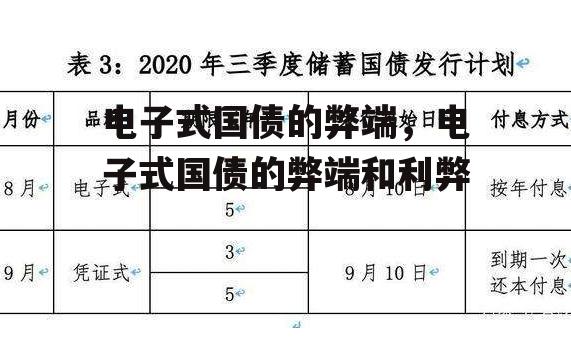 电子式国债的弊端，电子式国债的弊端和利弊