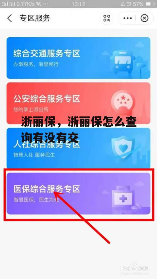 浙丽保，浙丽保怎么查询有没有交