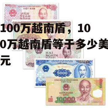 100万越南盾，100万越南盾等于多少美元